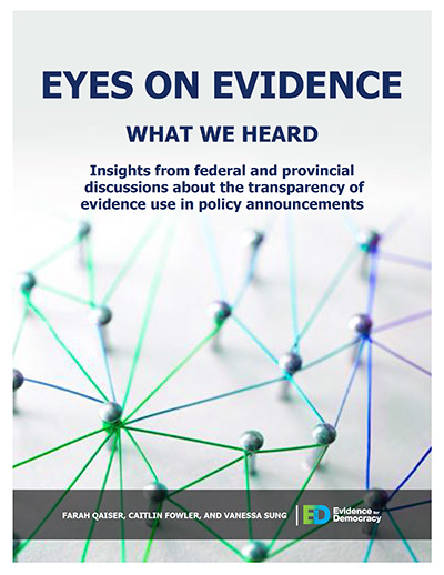 Cover of Eyes on Evidence, What We Heard report