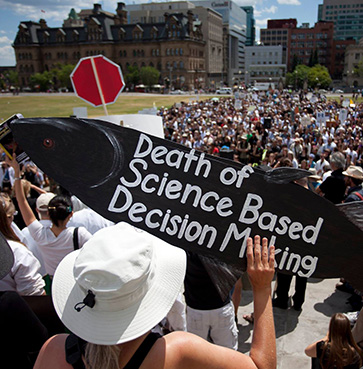 The Death of Evidence rally